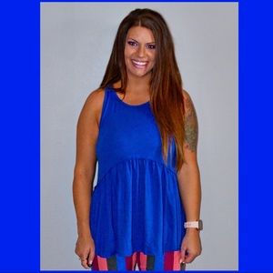 Royal Blue Babydoll Top